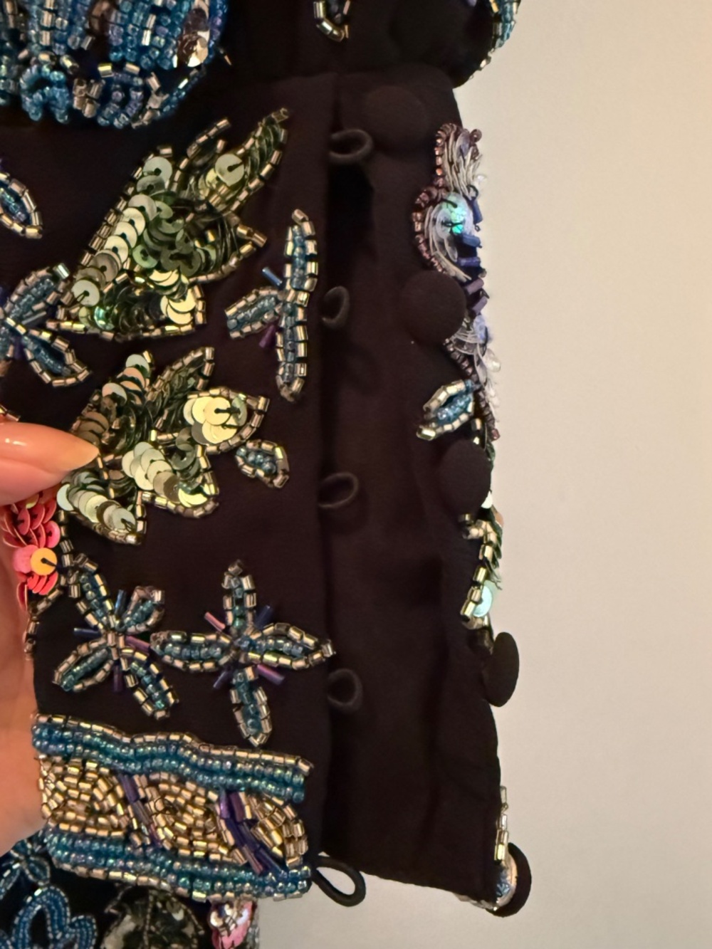 BNWT ASOS black embroidered floral mini dress - Picture 16 of 16